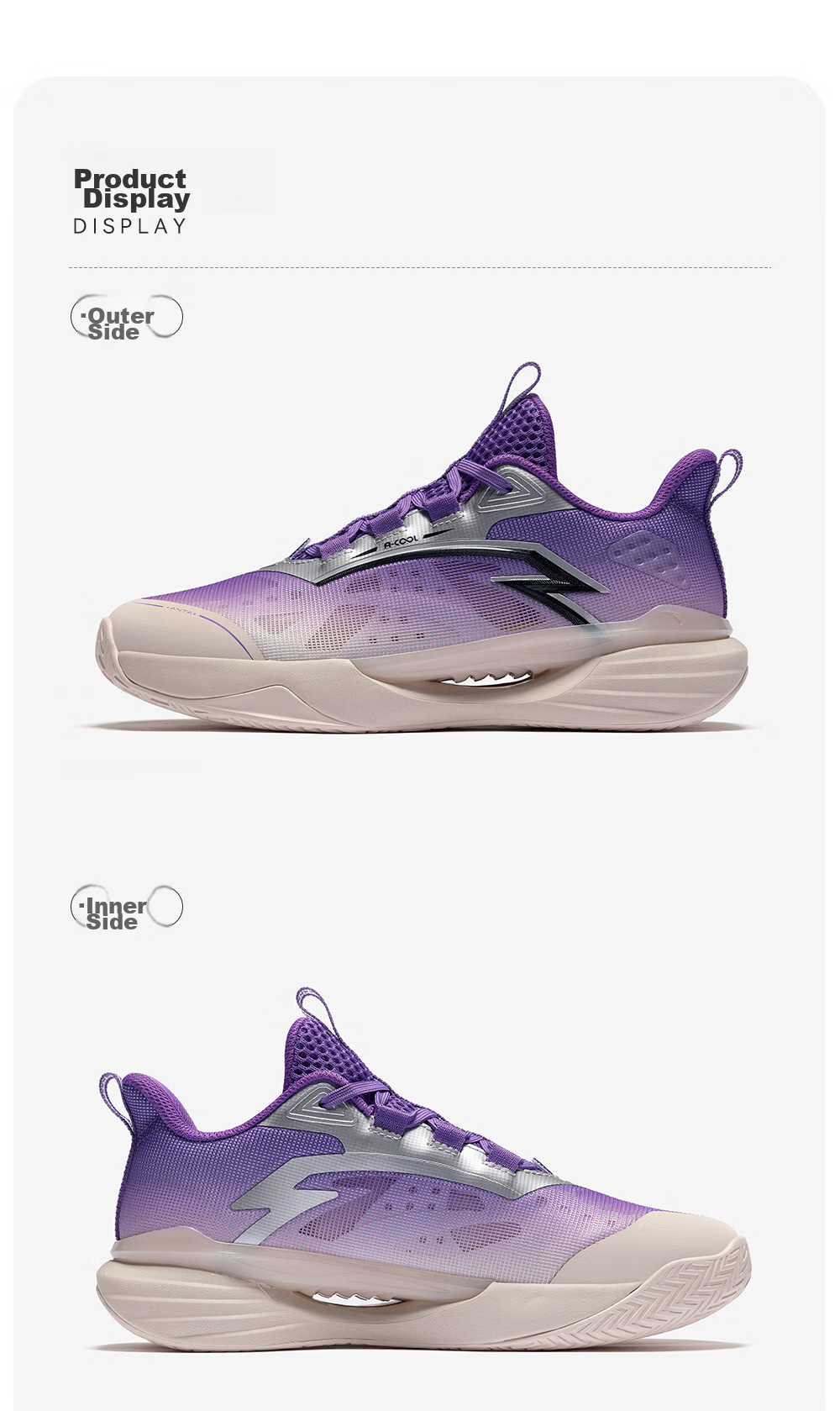 Anta Kids Boys Sports Shoes Big Kids 2026 Summer Mesh Breathable Performance Wind Tunnel Basketball Shoes A12621105 32